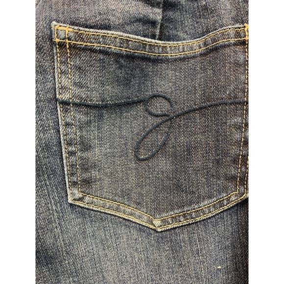 Y2K Guess Lace Up Back Low Rise Corset Jeans Medium Wash Embrodiered Stretch - Picture 6 of 10